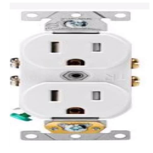 Ezgeneration 125V Thermoplastic Duplex Outlet, White EZ2742769 - main